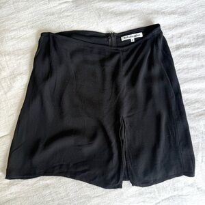 Reformation Black Slit Mini Skirt Size 6